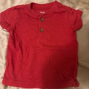 Carter's Vibrant Red Button Down Kids Shirt